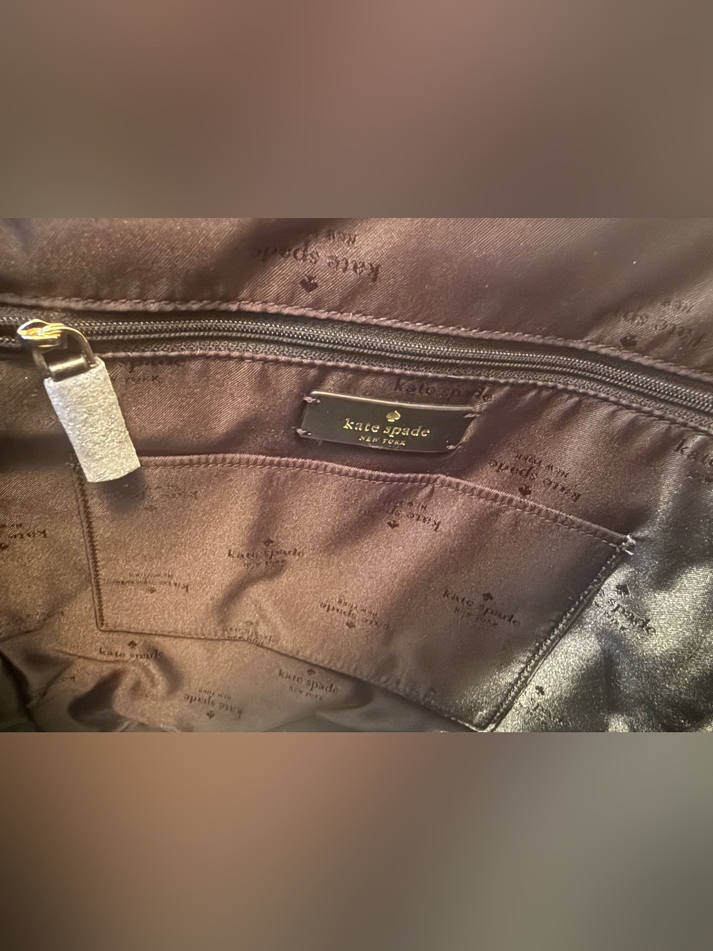 NWT- kate spade Chelsea Leopard Print Nylon Backpack Tote - Brown/Black - Picture 9 of 12